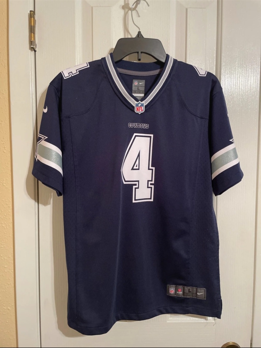 NFL Dallas Cowboys Navy #4 Men's Football Jersey